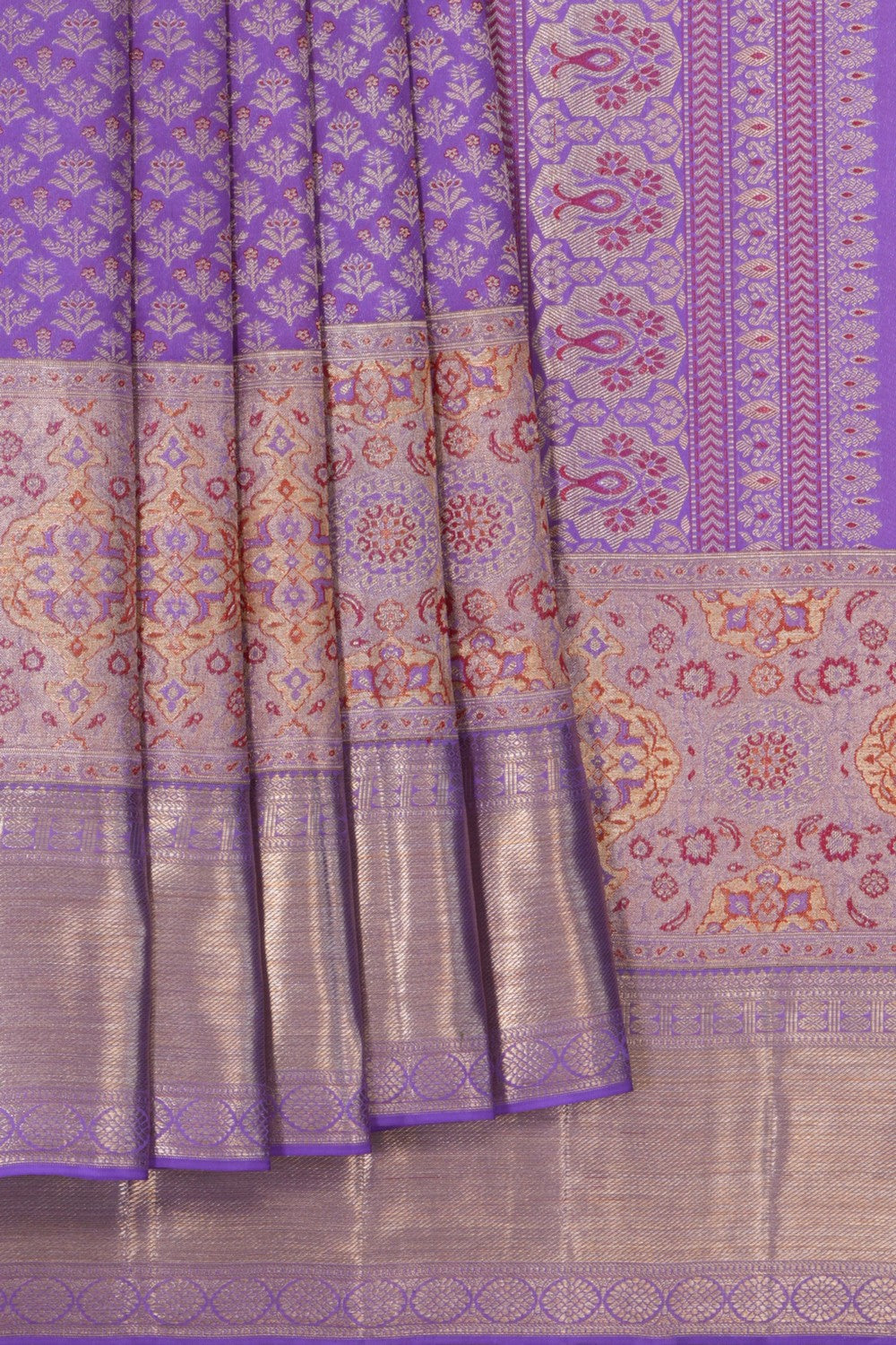 Image of Kanchipattu Brocade Purple Saree